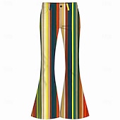 preiswerte Unterteile-Retro Vintage Boho 1970er Hose Schlaghosen Hippie Disco Hohe Taille Gestreift Kostüm Herren Halloween Karneval Musikfestival Retro-Mottoparty Erwachsene Hose