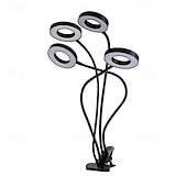 baratos Luz LED Ambiente-Luminária de LED para cultivo de plantas com 1/2/3/4 LEDs, espectro completo, 48 LEDs, temporizador, brilho ajustável, alimentação USB 5V, ideal para plantas de interior, hidroponia, hortaliças,