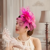 economico Fascinatori &amp; Cappelli-Derby affascinante Gentildonna Floreale Costume Per donna Mascherata Ricevimento di matrimonio Ascot Festival delle corse di cavalli Adulti Copricapo