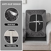 abordables Sofadoek-10 Pieces Sofa Cushion Covers for U-Shaped Modular Sectional Couch with 4 Seat 4 Back 2 Arms, Stretch Velvet Upholstered Covers for Sofa Bed with Deep Double Chaise