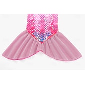 baratos Fantasias para meninas-sereia Princesa sereia Vestidos Fantasia de festa temática Fantasias for Para Meninas Infantil Crianças Carnaval Baile de Máscaras Festa Feriado