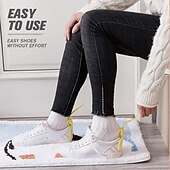 cheap Home Supplies-6 Pcs Lazy Shoe Helper Portable Sock Slider - Short Handled Shoe Horn - Shoe Lifting Helper Easy on Easy Off, Plastic Shoehorn for Men, Women
