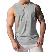 economico Canotte da palestra-Per uomo Canotta Maglietta smanicata Canottiera Maglietta senza maniche Senza Maniche Girocollo Estate Stampa Moda Designer Essenziale Classico Vacanza Streetwear Uscire Bianco Maglietta Top per Uomo