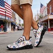  Ανδρικά αθλητικά αθλητικά παπούτσια για άνδρες σε κόκκινο, λευκό και μπλε χρώμα – γιορτάστε την 250ή επέτειο της Αμερικής με άνετα και κομψά αθλητικά παπούτσια για την 4η Ιουλίου και εθνικές εκδηλώσεις