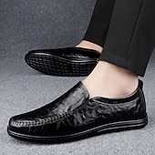 お買い得  スリッポンカジュアルシューズ-メンズのフェイクレザースリッポンローファー。スタイリッシュで快適なカジュアルウェア。