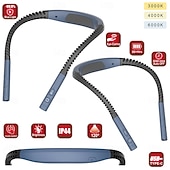 رخيصةأون أضواء القراءة-مصباح قراءة LED مرن للرقبة، مثالي للقراءة في السرير، بثلاثة ألوان وخمسة مستويات سطوع، قابل للطي وإعادة الشحن عبر منفذ USB، ومتين.