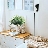 abordables Plantas y Vegetación Artificial-4 paquetes de tallos de eucalipto artificiales, hojas de eucalipto dólar de plata falsas, ramas verdes para arreglos florales. &amp;decoración del hogar