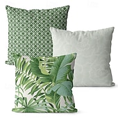 cheap Throw Pillows,Inserts &amp; Covers-Nordic Green Plant Leaf Pattern Linen Throw Pillow Cover Decorative Cushion Cover for Sofa Bed Headboard Car and Nap Pillow Use