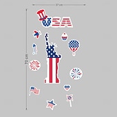  magnetiske kjøleskapsklistremerker for amerikanske uavhengighetsdager, bilklistremerker, feriedekorasjon, tegneserie, vanntette magnetiske klistremerker