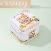 Недорогие Пасха-1 шт. жестяная коробка в виде пасхального кролика, металлическая подарочная коробка для конфет и печенья в виде кролика, декоративный контейнер для хранения пасхальных яиц, пустая коробка для упаковки