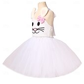 baratos Fantasia de Animal-Tutu manto Animal Coelho coelhinho da Páscoa Vestidos Engraçado Crianças Para Meninas Dia Das Bruxas Páscoa Carnaval Festa Vestir-se