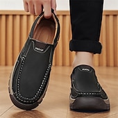 economico Scarpe Casual Slip-On-scarpe da trekking resistenti da uomo in similpelle, marroni, perfette per avventure all'aria aperta e viaggi informali