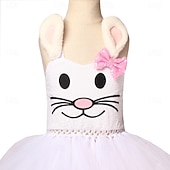 baratos Fantasia de Animal-Tutu manto Animal Coelho coelhinho da Páscoa Vestidos Engraçado Crianças Para Meninas Dia Das Bruxas Páscoa Carnaval Festa Vestir-se