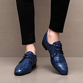 abordables Chaussures Derby-Chaussures habillées pour hommes en similicuir orange à motif crocodile – chaussures de ville et de mariage pour messieurs modernes
