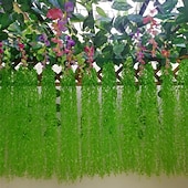 levne Umělé rostliny a zeleň-20 ks umělých vrbových listů, imitace vinné révy, závěsné rostliny, girlanda z umělých plastových listů na zeď, strop, balkon, vnitřní a venkovní dekoraci