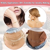 abordables Arts, artisanat et couture-12 fermoirs et attaches magnétiques pour colliers, dorés &amp;Rallonges magnétiques argentées avec fermoir mousqueton pour colliers &amp;bracelets, convertisseur de bijoux facile à utiliser pour femmes,