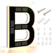 baratos Candeeiros Luzes de Exterior-Luminária de parede solar externa de 9 polegadas com endereço, à prova d'água IP44, luz LED com número para jardim, varanda, casa de campo, rua, placa luminosa com número da casa, luz decorativa