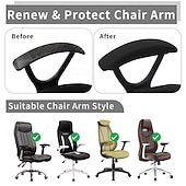 cheap Sofa Cover-Water Resistant Waffle Office Chair Armrest Covers Stretch Elastic Armrest Protector Set for Computer Desk Chair