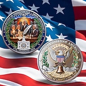  Moeda comemorativa do 250º aniversário da Declaração de Independência dos EUA (1776-2026), moeda patriótica com a águia da liberdade e o sino da liberdade, presente colecionável dos 250 anos de liberdade.