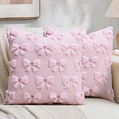 abordables Tirar almohadas, inserciones y cubiertas-Funda de almohada decorativa suave y acolchada de color liso para el Día de San Patricio, Pascua y San Valentín, ideal para sofá o sala de estar.