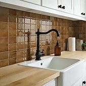 abordables Pegatinas de pared-Paquete de 10 paneles decorativos de pared 3D, azulejos de vinilo vintage de epoxi para salpicadero de cocina, adhesivos autoadhesivos despegables, aptos para cocinas, baños, lavanderías y vehículos