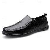 お買い得  スリッポンカジュアルシューズ-メンズのフェイクレザースリッポンローファー。スタイリッシュで快適なカジュアルウェア。
