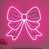 billiga Dekorativa ljus-1 st rosettformad neonvägglampa, dimbar USB-driven för flickors sovrum, vardagsrum, fest, högtid, inomhusdekor, LED-neonskylt