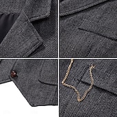 cheap Men's 1920s Costumes-Classical 1920s Retro Vintage Vest Waistcoat The Great Gatsby Groomsmen Fancy Dress Men's Carnival Masquerade Prom Party Wedding Adults' Vest Spring Fall
