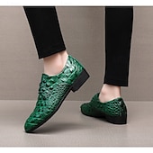 Χαμηλού Κόστους Derby παπούτσια-Ανδρικά παπούτσια με κορδόνια από συνθετικό δέρμα σε κόκκινο μοτίβο κροκόδειλου, μοντέρνα σχεδίαση για ειδικές περιστάσεις