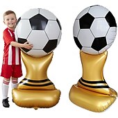 levne Světový fotbalový zápas 2026-Balení 2 ks 47palcových fotbalových balónků s trofejí pro letní fotbalový zápas 2026, football leták, mylarové balónky s trofejí, velké fotbalové párty, sportovní akce, týmové oslavy