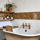 abordables Pegatinas de pared-Paquete de 10 paneles decorativos de pared 3D, azulejos de vinilo vintage de epoxi para salpicadero de cocina, adhesivos autoadhesivos despegables, aptos para cocinas, baños, lavanderías y vehículos