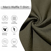 Χαμηλού Κόστους Πλεκτό μπλουζάκι με βάφλα-Άντρες Βάφλα μπλουζάκι Μπλουζάκι μπλουζάκι Κοντομάνικο Λαιμόκοψη V Καλοκαίρι Συμπαγές Χρώμα Μοντέρνα Υψηλής Ποιότητας Καθημερινό Μανίκια Ρεγκλάν Causal Καθημερινά ΕΞΩΤΕΡΙΚΟΥ ΧΩΡΟΥ