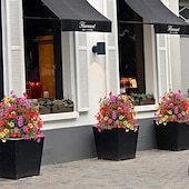  24 Inch Artificial Flower Stake Outdoor Decor Violet  Boxwood Topiary Ball Trees Multi-Color Garden Stakes for Yard & Lawn, No Fade Heavy Duty Plastic, All Season Decoration