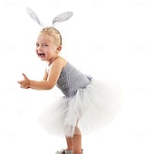 preiswerte Tierkostüm-Tutu Robe Tier Kaninchen Osterhase Kleider Lustig Kinder Mädchen Halloween Karneval Ostern Karneval Party Verkleiden