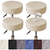  4 coprisgabelli da bar elasticizzati e impermeabili in PU, coprisgabelli rotondi in pelle con elastico.