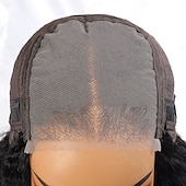 baratos Perucas de seda frontais de cabelo natural-Peruca de cabelo humano natural com cor natural, descolorida, com nós em renda 5x5, ondas profundas e soltas, densidade de 150%, 56-76 cm (22-30 polegadas), para mulheres negras.