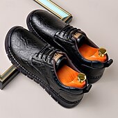 preiswerte Lässige Schnürschuhe-Braune Herren-Freizeitschuhe, atmungsaktives Obermaterial mit Schnürdetails, bequeme Stützsohle, perfekt für Büro, Freizeit und Alltag