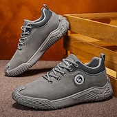 abordables Zapatos Informales con Cordones-Zapatillas casuales color canela para hombre, elegantes y cómodas para el uso diario y las aventuras al aire libre.
