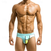 baratos Calções de banho &amp; Calções de surf-Homens Shorts de Natação Calção Justo de Natação Sunga de Natação Bloqueio de cores Secagem Rápida Esticar Respirável Calças Surfe Esportes Aquáticos Natação Verão