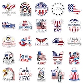  150 kreative Aufkleber zum amerikanischen Unabhängigkeitstag mit Cartoon-Motiven, Handbücher, Autos, Notizbücher, Wasserbecher, Dekorationen und wasserfeste Materialien
