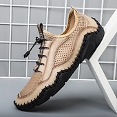 Χαμηλού Κόστους Καθημερινά Sneakers-Ανδρικά παπούτσια πεζοπορίας από τεχνητό δέρμα, αναπνεύσιμο σχέδιο για ενεργό τρόπο ζωής, ιδανικά για υπαίθριες περιπέτειες