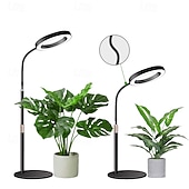 billige Plantevekstlamper-6-tommers LED-plantelys, dimbart supplementlys for innendørs bruk, justerbar høyde og teleskopisk, for saftig og grønn plantevekst, gulvlampe, vekstlampe