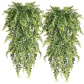 levne Umělé rostliny a zeleň-4 kusy umělých závěsných rostlin z bostonské révy, umělé kapradiny, břečťanu, umělé vinné listy, ratan, pro venkovní a vnitřní dekoraci, závěsné košíky, svatební hostiny, girlandy, dekorace