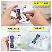 お買い得  電源-バッテリーテスター ユニバーサルバッテリーチェッカー LCDディスプレイ付き デジタル多目的小型バッテリーチェッカー すべてのバッテリー c aaa aaa d n 9v 6f22 1.5v ボタン電池用