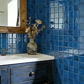 abordables Pegatinas de pared-Paquete de 10 paneles decorativos de pared 3D, azulejos de vinilo vintage de epoxi para salpicadero de cocina, adhesivos autoadhesivos despegables, aptos para cocinas, baños, lavanderías y vehículos