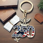 economico 250° Anniversario degli Stati Uniti-Portachiavi da 10 pezzi per il 250° anniversario degli Stati Uniti, portachiavi con bandiera americana del corpo dei Marines 1776-2026, regali per veterani per cittadini statunitensi, decorazioni