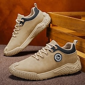 abordables Zapatos Informales con Cordones-Zapatillas casuales color canela para hombre, elegantes y cómodas para el uso diario y las aventuras al aire libre.