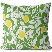 cheap Throw Pillows,Inserts &amp; Covers-Nordic Green Plant Leaf Pattern Linen Throw Pillow Cover Decorative Cushion Cover for Sofa Bed Headboard Car and Nap Pillow Use