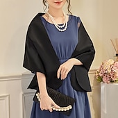 preiswerte Tücher-Schals Damenumhang Umhänge für die Mutter Brautumhänge Umhänge für Hochzeitsgäste Elegant Damen Formaler Stil Ärmellos Polyester Hochzeit Schals Mit Unifarbe Für Täglich Sommer