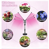 baratos Luz LED Ambiente-Luminária de mesa LED ajustável para cultivo de plantas, espectro completo para plantas de interior, hidroponia, suculentas e ervas, com 3/4/5 lâmpadas, alimentada por USB, 5V, luz suplementar para o